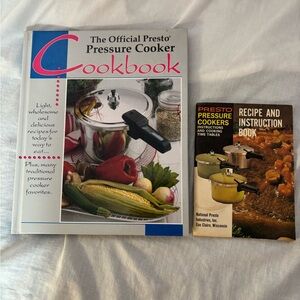 vintage Presto Pressure Cooker cookbook 1992 and recipe instruction book 1973